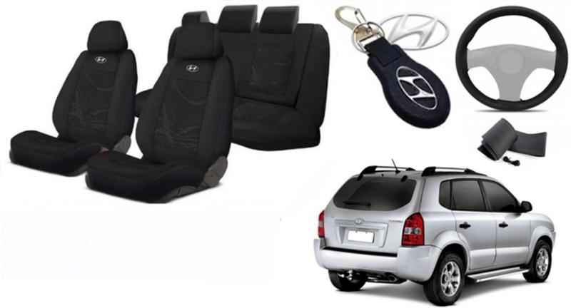 Imagem de Combo Conforto Personalizado Tucson 04-13 +(Capa Volante) + Chaveiro