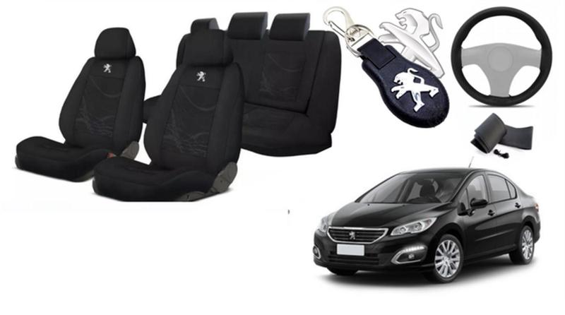 Imagem de Combo Conforto Premium Peugeot 408 2010-19 +(Capa Volante) + Chaveiro