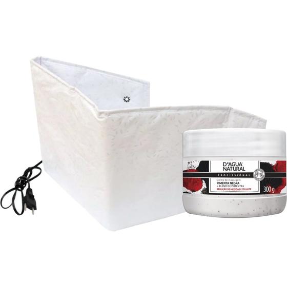 Imagem de Combo creme pimenta negra 300g cinta térmica abdominal  110v