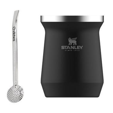 Combo Cuia Térmica Classic Mate Preta 236ml - Stanley e Bomba Viktwa Menor preço em Combo Cuia Térmica Classic Mate Preta 236ml - Stanley e Bomba Viktwa