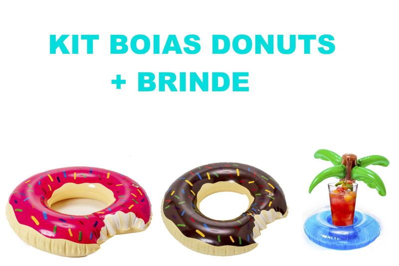 Imagem de Combo de 2 Boias de Donut Chocolate E Rosa mais Presente