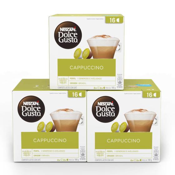 Combo de Cápsulas Dolce Gusto Cappuccino 16 cápsulas - 3 caixas - Nescafé  Dolce Gusto - Cápsula de Cappuccino - Magazine Luiza