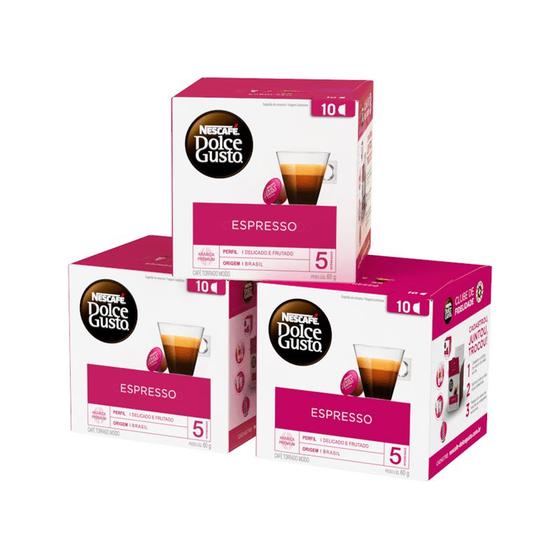 Imagem de Combo de Cápsulas Dolce Gusto Espresso 10 cápsulas - 3 caixas