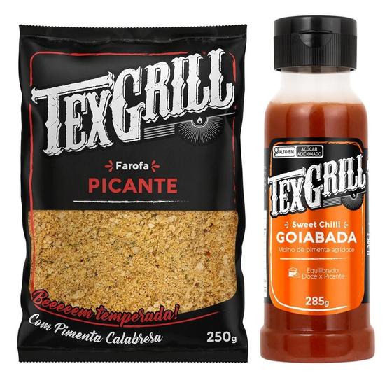 Imagem de Combo de Churrasco Farofa Pronta Picante + Molho Picante Agridoce Texgrill