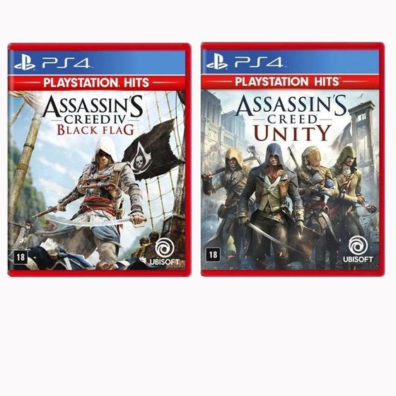 Imagem de Combo de Jogos PS4 - Assassin's Creed Unity + Assassin's Creed IV Black Flag