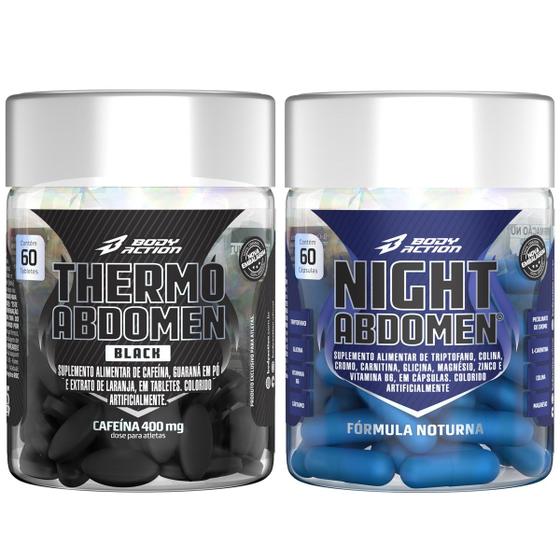 Imagem de Combo Dia Noite Thermo Abdomen Black + Night Abdomen Bodyaction 
