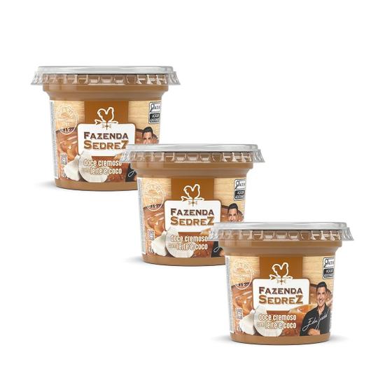 Imagem de Combo Doce Cremoso Com Leite e Coco 400g Fazenda Sedrez - 3 unid