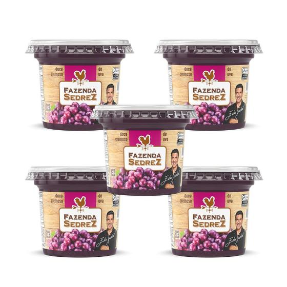 Imagem de Combo Doce Cremoso de Uva 400g Fazenda Sedrez - 5 unid