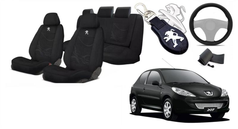 Imagem de Combo Elegância Premium Peugeot 207 08-14 +(Capa Volante) + Chaveiro