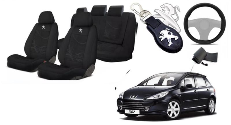 Imagem de Combo Elegância Premium Peugeot 307 02-12 +(Capa Volante) + Chaveiro