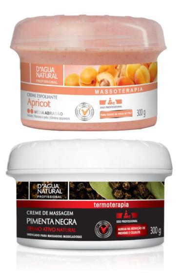 Imagem de Combo esfoliante apricot média abrasão+pimenta negra 300g dágua natural