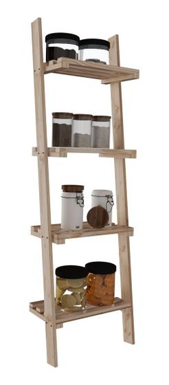 Imagem de Combo Estante Multiuso Minimalista Simples Em Oferta Design Clássico e  Arara Reforçada Moderna Reforçada Com 4 Prateleiras