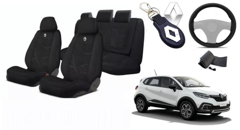 Imagem de Combo Estilo Captur 2017-2024 + Volante + Chaveiro Tecido