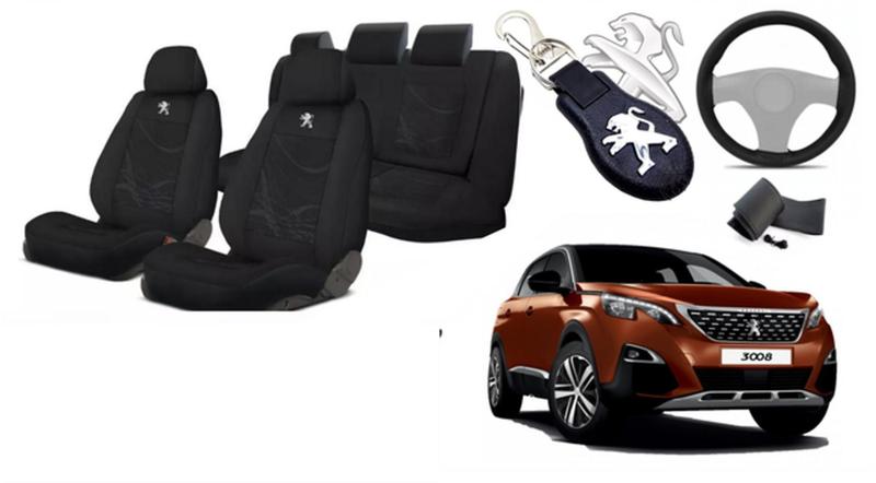 Imagem de Combo Estilo Personalizado 3008 2011-2024 +(Capa Volante) + Chaveiro