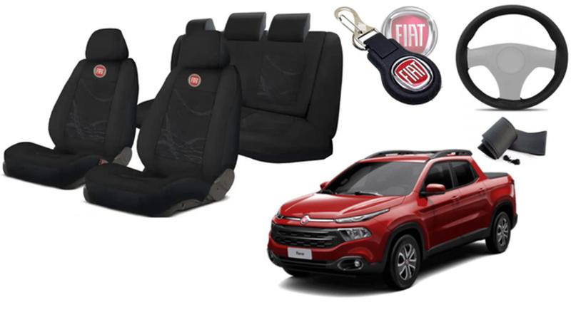 Imagem de Combo Estilo Premium Toro 2016-2023 + Volante + Chaveiro - Personalizado