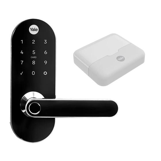 Imagem de Combo Fechadura Digital Externa Yale Ymc 420W