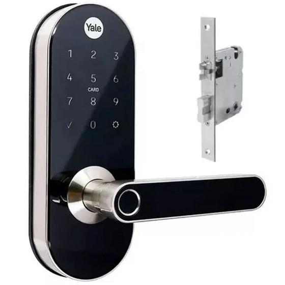 Imagem de Combo Fechadura Digital Ymc 420w Com Zigbee + HUB Connect Prova Dagua Yale