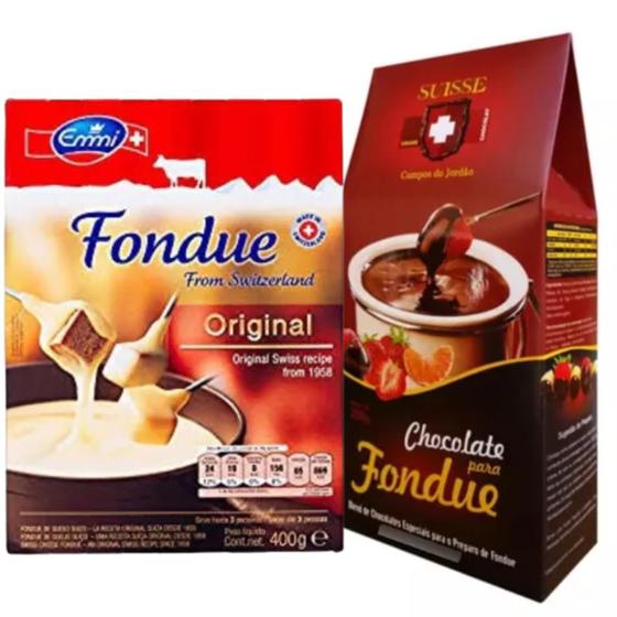 Imagem de Combo fondue queijo emmi + fondue de chocolate