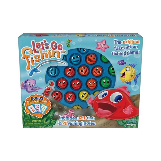 Imagem de Combo Game Pressman Let's Go Fishin' com cartão Go Fish 58 cm