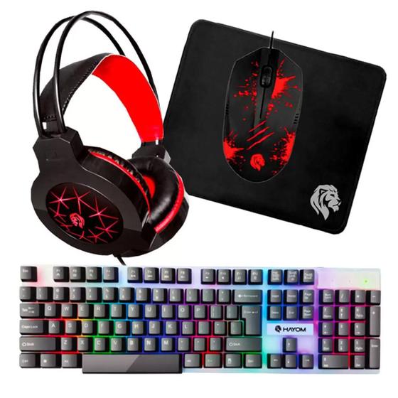 Combo Gamer 4 Em 1 Arsenal Headset, Mouse, Mouse Pad, teclado - HAYOM Menor preço em Combo Gamer 4 Em 1 Arsenal Headset, Mouse, Mouse Pad, teclado - HAYOM