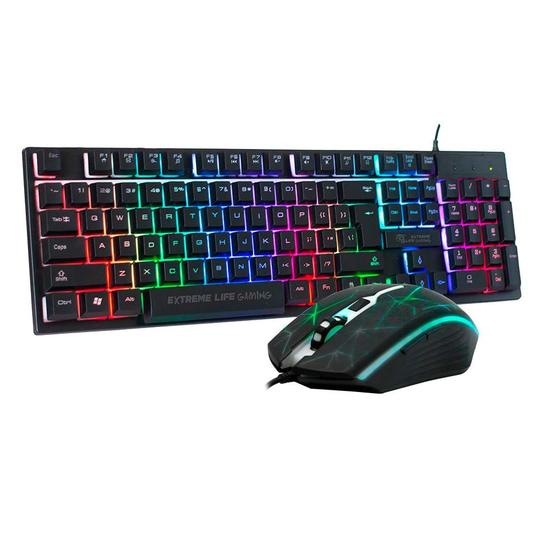 Imagem de Combo Gamer Teclado  + Mouse 3200DPI LED 7 Cores - ELG