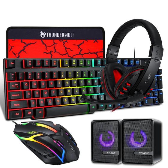 Imagem de Combo Gamer Twolf TF850 Teclado Mouse Alto Falante RGB