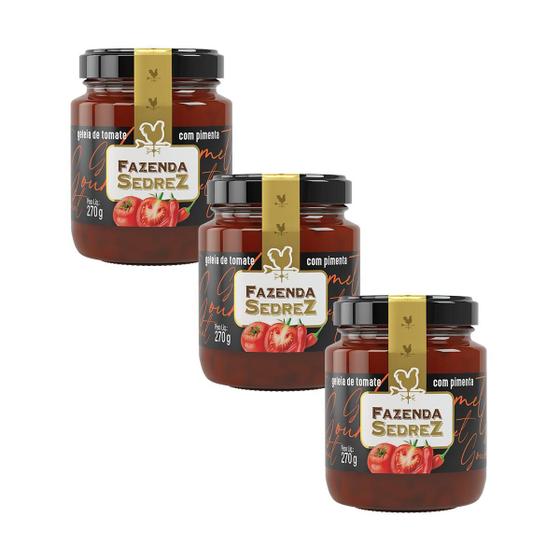 Imagem de Combo Geleia de Tomate Com Pimenta 270g Fazenda Sedrez - 3 unid