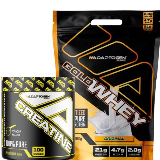 Imagem de Combo Gold Whey Original + Creatina Platinum  Adaptogen