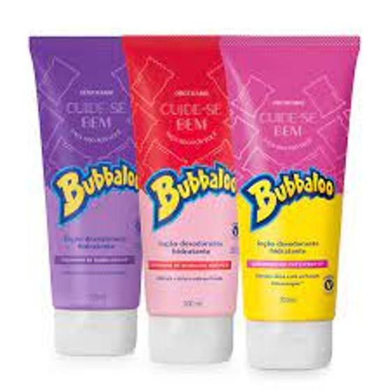 Imagem de Combo Hidratante Corporal Cuide-se Bem Bubbaloo (3 itens) 200ml - O Boticário