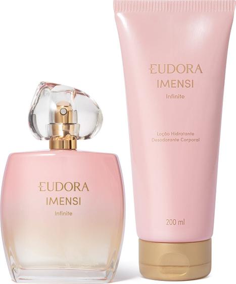 Imagem de Combo Imensi Infinite: Desodorante Colônia 100ml + Loção Corporal 200ml Eudora Lançamento Perfume Feminino ParaMulher Presente em 