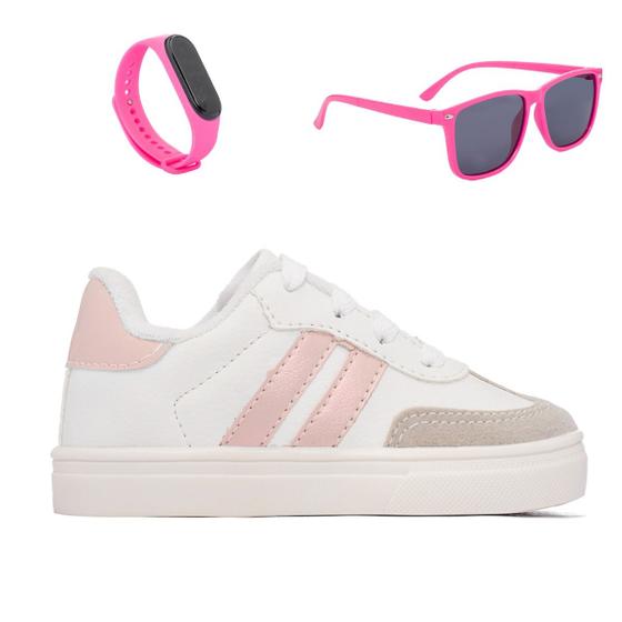 Imagem de Combo Infantil Tenis Casual Oculos Relogio Menina Funfy 340A