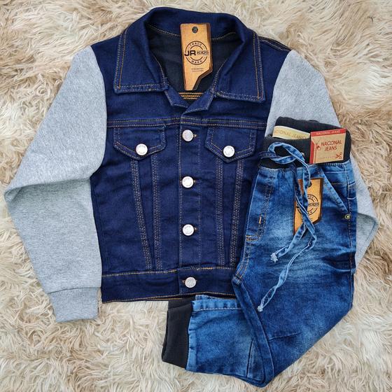 Combo jaqueta + calça jeans com elastano Tam 1 ,2 e 3 anos. Jr kids
