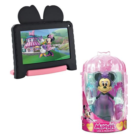 Imagem de Combo Kids - Tablet Multilaser Minnie Wi-Fi 32GB Tela 7" Android 11 e Minnie Fashion Doll Princess Multikids - NB3681K