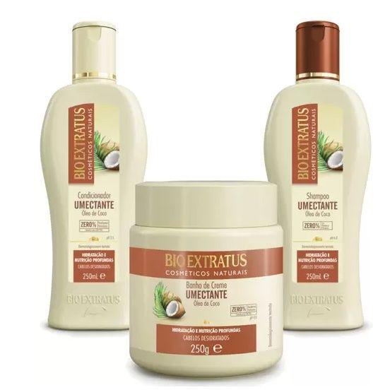 Imagem de Combo Kit Bio Extratus Umectante Oléo De Coco 3X250ml Oficial
