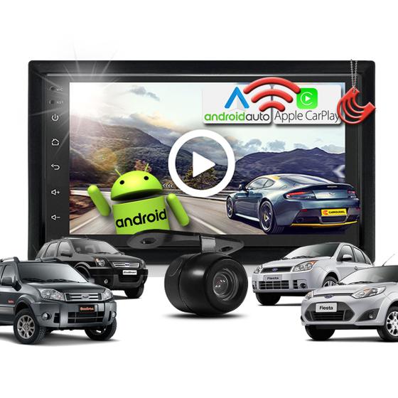 Imagem de Combo Kit Central Multimidia MP5 Android + Camera de ré + Moldura Fiesta E Ecosport