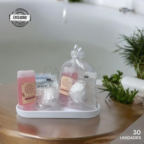Imagem de Combo Kit para Banheira Pitanga 30unds com Touca de Banho  GA Confort - Realgems