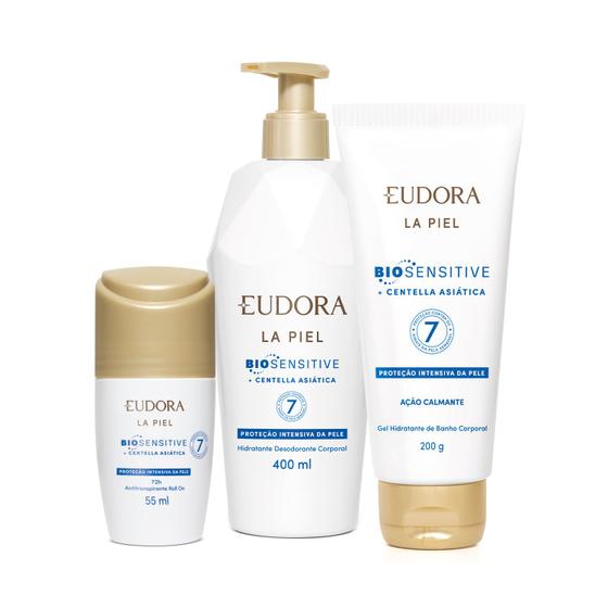 Imagem de Combo La Piel Biosensitive: Hidratante Corporal 400ml + Gel de Banho 200g + Antitranspirante 55ml