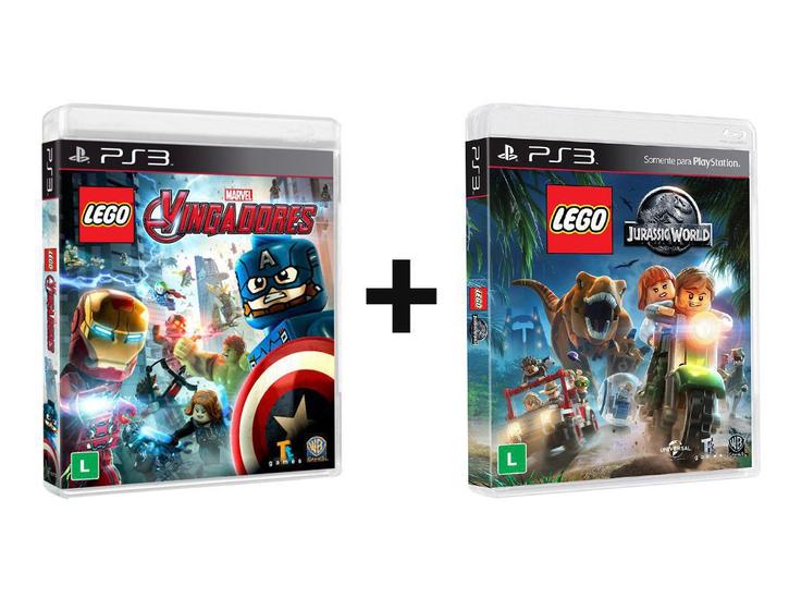 Imagem de Combo Lego Marvel Vingadores + Lego Jurassic World - PS3