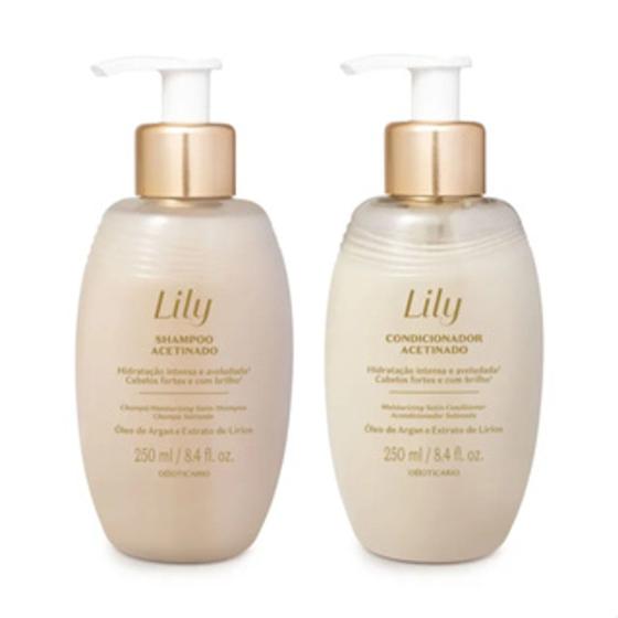 Imagem de Combo Lily Acetinados: Shampoo 250ml + Condicionador 250ml O Boticário