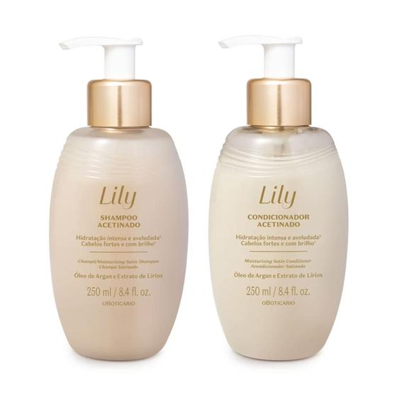 Imagem de Combo Lily Acetinados: Shampoo 250ml + Condicionador 250ml