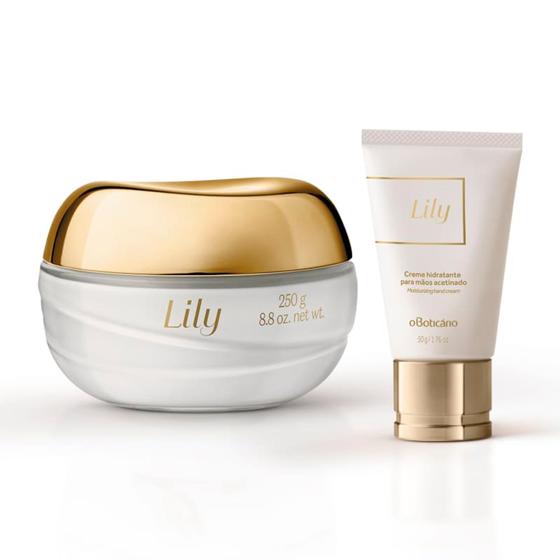 Imagem de Combo Lily: Creme Acetinado Hidratante Desodorante Corporal 250g + Creme Para Mãos 50g