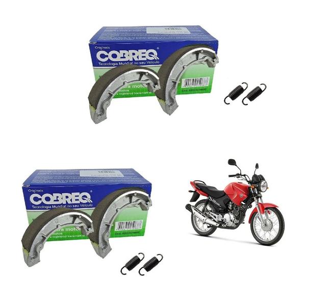 Imagem de Combo Lona Patim Freio Cobreq Yamaha Ybr 125 Xtz 125 Max 125 Dianteira e Traseira