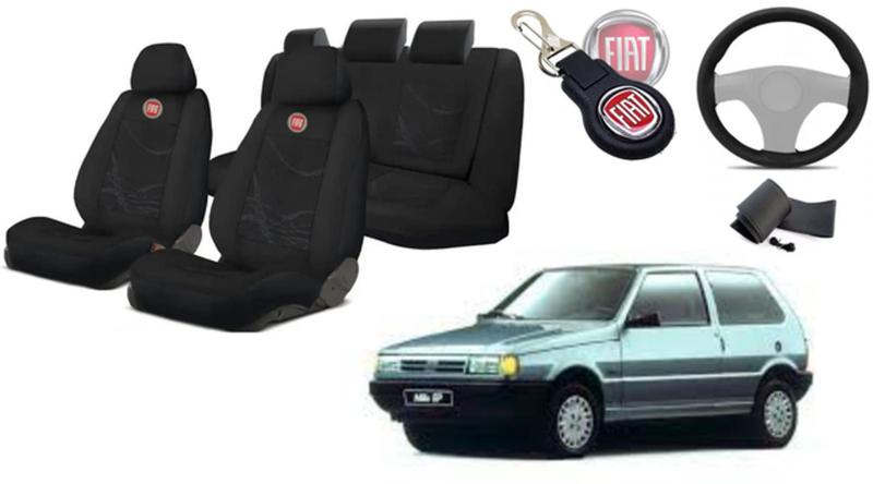 Imagem de Combo Luxuoso Uno 1984-2004 + Volante + Chaveiro - Personalizado