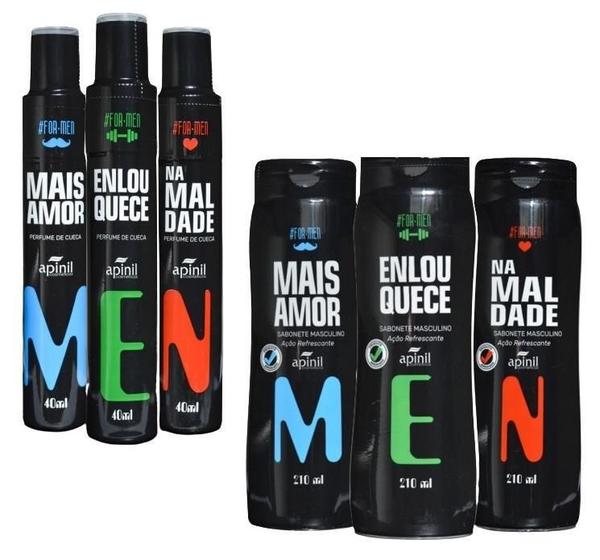 Imagem de Combo Master 3 Perfume Líquido Masculino + 3 Perf De Cueca