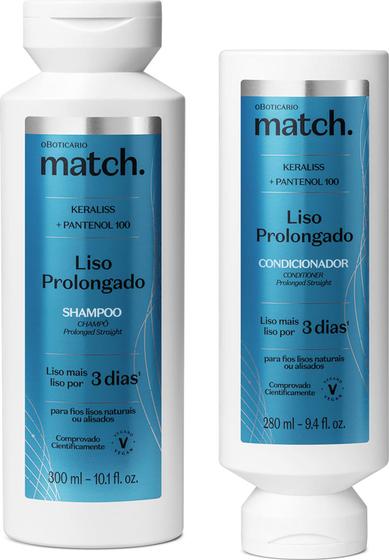 Imagem de Combo Match Liso Prolongado: Shampoo 300ml + Condicionador 280ml