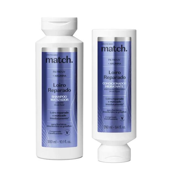 Imagem de Combo Match Loiro Reparado: Shampoo 300ml + Condicionador 280ml