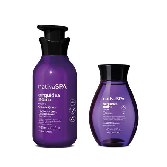 Imagem de Combo Nativa SPA Orquidea Noire: Loção Corporal 400ml + Óleo Hidratante Corporal 200ml