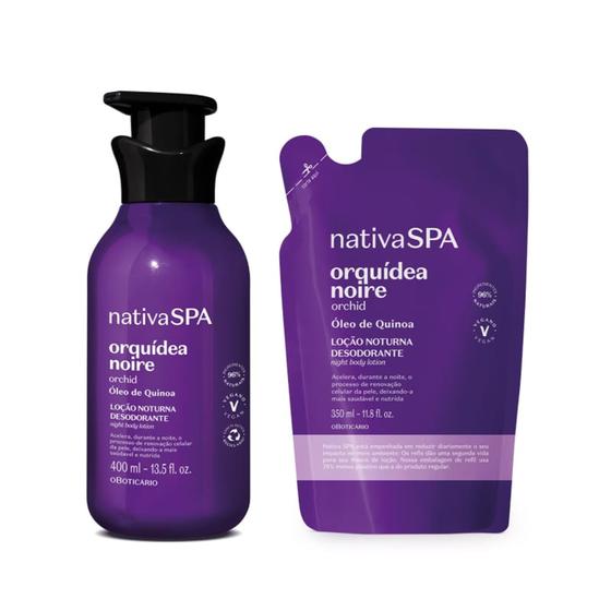 Imagem de Combo Nativa SPA Orquidea Noire: Loção Corporal 400ml + Refil 350ml