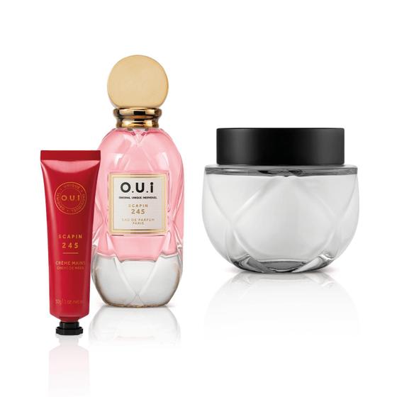 Imagem de Combo O.U.i Scapin 245: Creme para Mãos 30g + Crème Riche 200g + Eau de Parfum Feminino 75ml