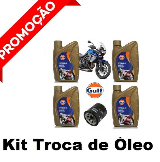 Imagem de Combo Óleo + Filtro Gulf 10w40 Sintético Triumph Tiger 800